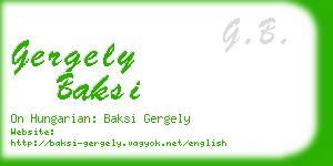 gergely baksi business card